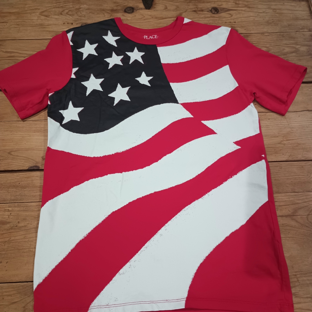 The Children's Place Red and White Flag Kids T-Shirt